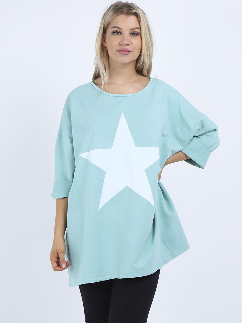 Zola Star Sweater Mint "Made in Italy" image 0
